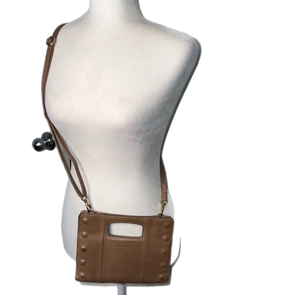 Hammitt Los Angeles Crossbody/Clutch Gold/Brown Leather Wallet Organizer